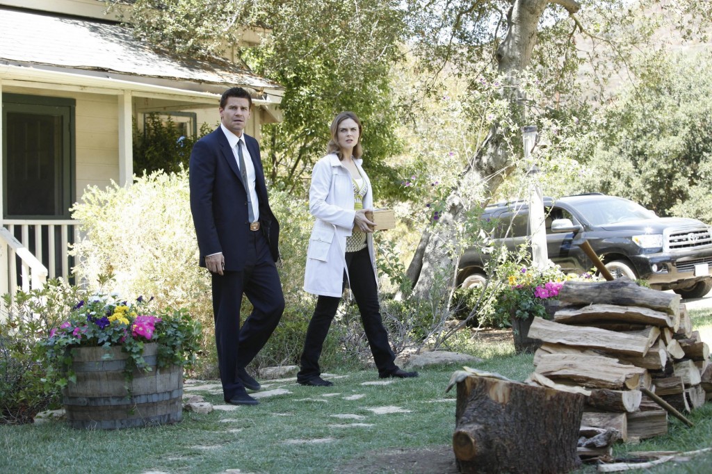 Seeley Booth (David Boreanaz) et Temperance Brennan (Emily Deschanel) partent de chez les parents
