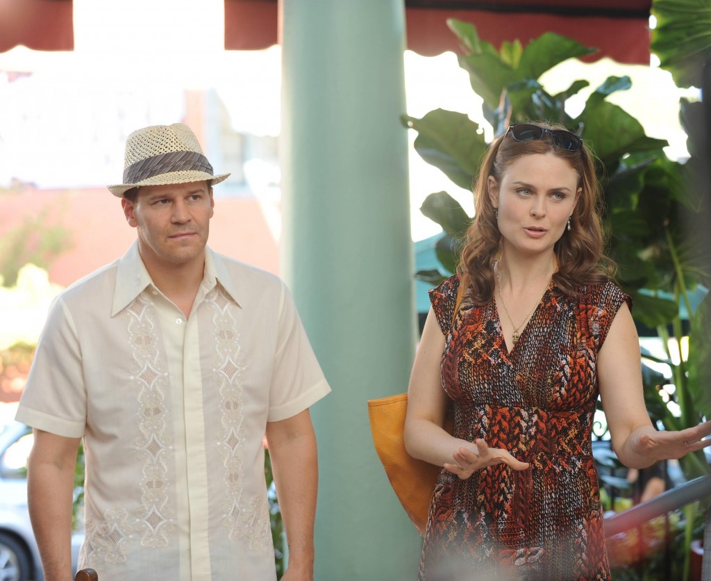 Seeley Booth (David Boreanaz) et Temperance Brennan (Emily Deschanel) en lune de miel